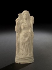 Rare Buff Terra Cotta Tanagra