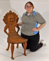 RARE C.1880 CARVED OAK CAROUSE