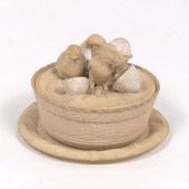 RARE CANEWARE GAME POT, CA. 18
