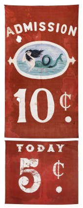 RARE CARNIVAL BANNERS AND BROA