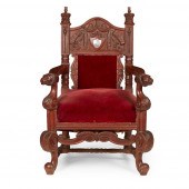RARE CARVED ANGLO-INDIAN HARDW
