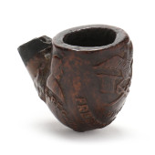 RARE CARVED TOBACCO BOWL WITH