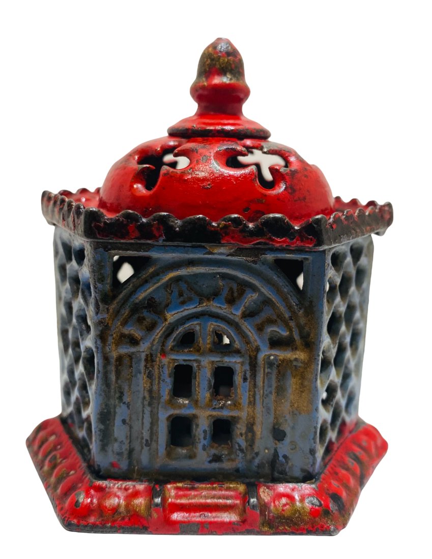 RARE CAST IRON PAINTED PAVILION