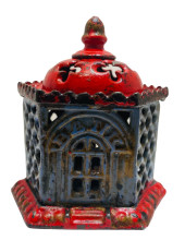 RARE CAST IRON PAINTED PAVILIO