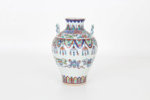 RARE CHINESE DOUCAI VASE, QIAN