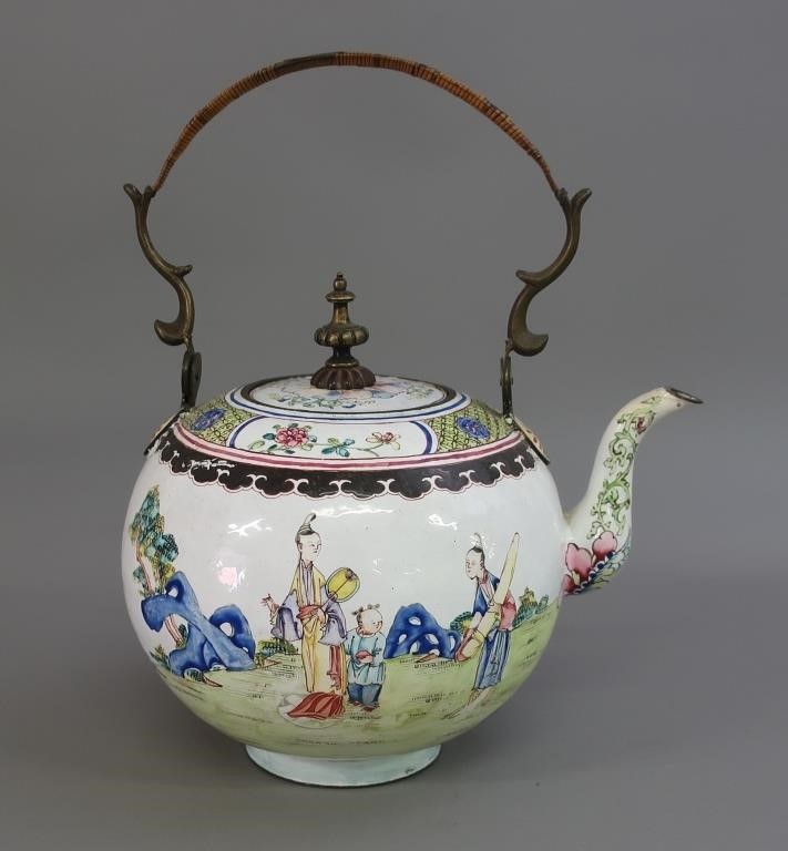 Rare Chinese enameled teapot,