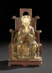 Rare Chinese Giltwood and Ivor