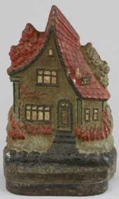 RARE COTTAGE DOORSTOP Depicts