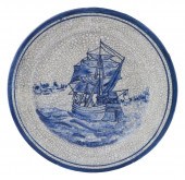 RARE DEDHAM POTTERY SHIP MAYFL