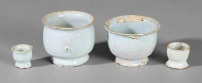 Rare Delft ointment jars: one