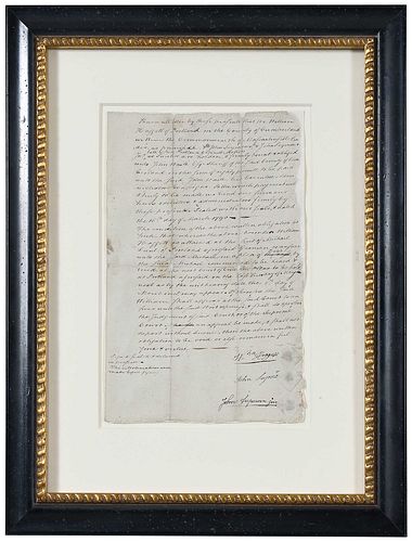 RARE DOCUMENT SIGNED BY