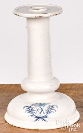 RARE DUTCH WHITE DELFT CANDLES