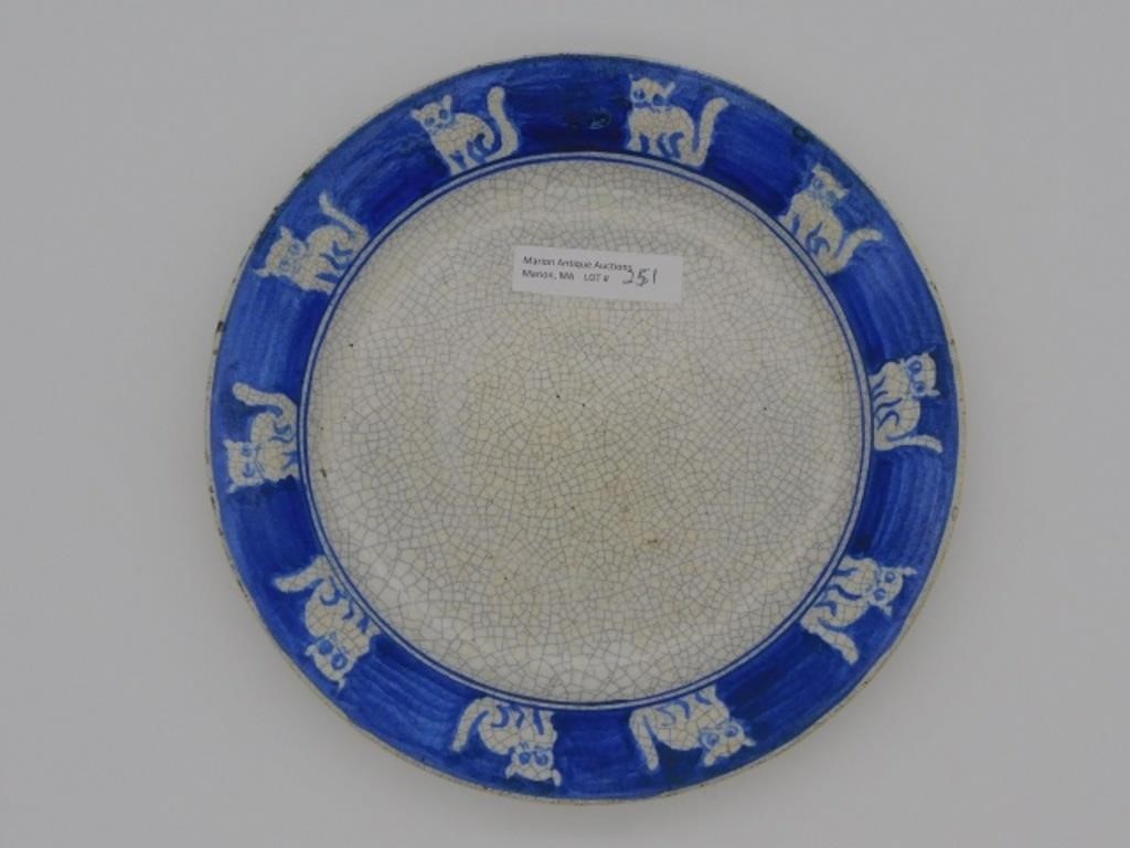 RARE EARLY DEDHAM POTTERY PLATE,
