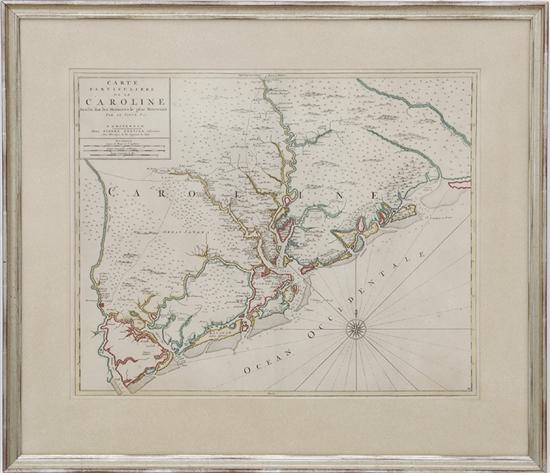 Rare early map of South Carolina by