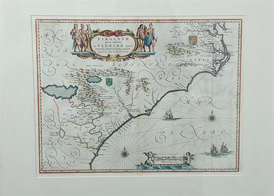 Rare early map: Southeastern United