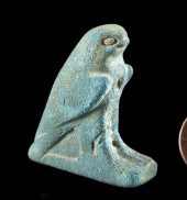 RARE EGYPTIAN PASTE GLASS FALC