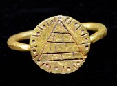 RARE EGYPTIAN PTOLEMAIC GOLD R