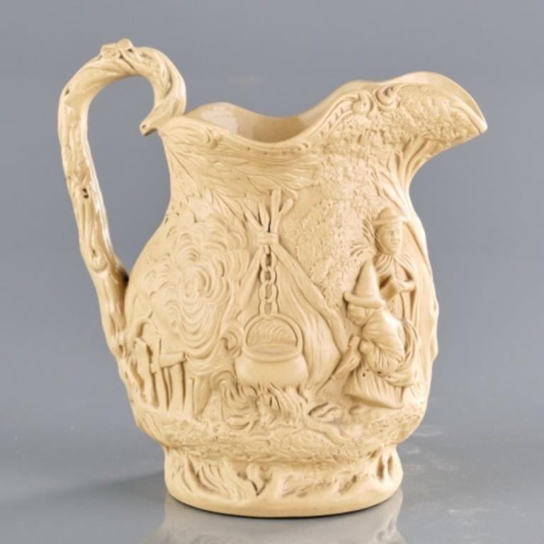 RARE ENGLISH STONEWARE JUG - CAN