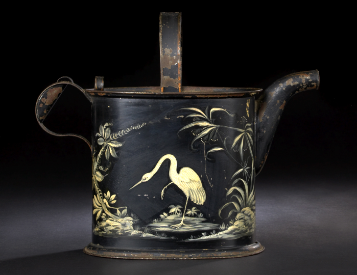 Rare English Tole-Peinte Covered