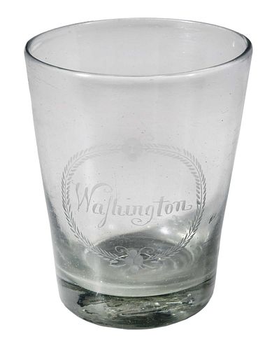 RARE ENGRAVED GLASS PRESENTATION
