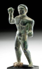 RARE ETRUSCAN BRONZE FIGURE NU