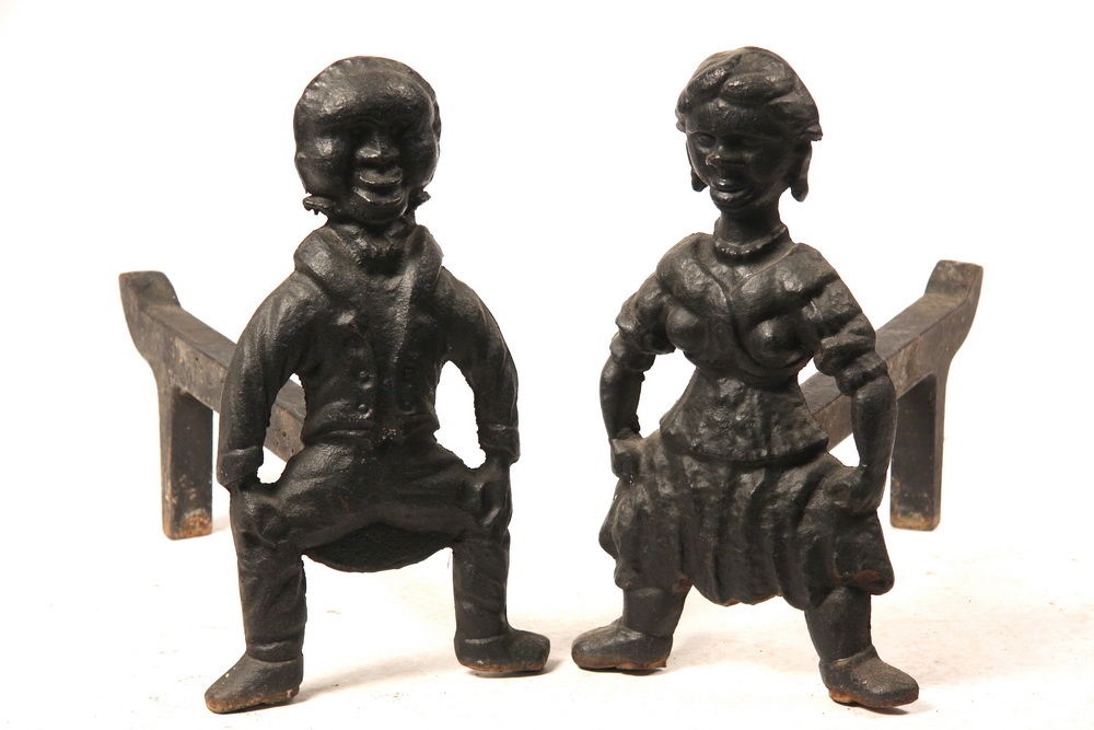 RARE FIGURAL ANDIRONS - Rare Pair