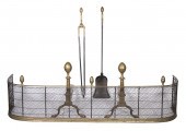 RARE FIREPLACE SET BY BARNABAS
