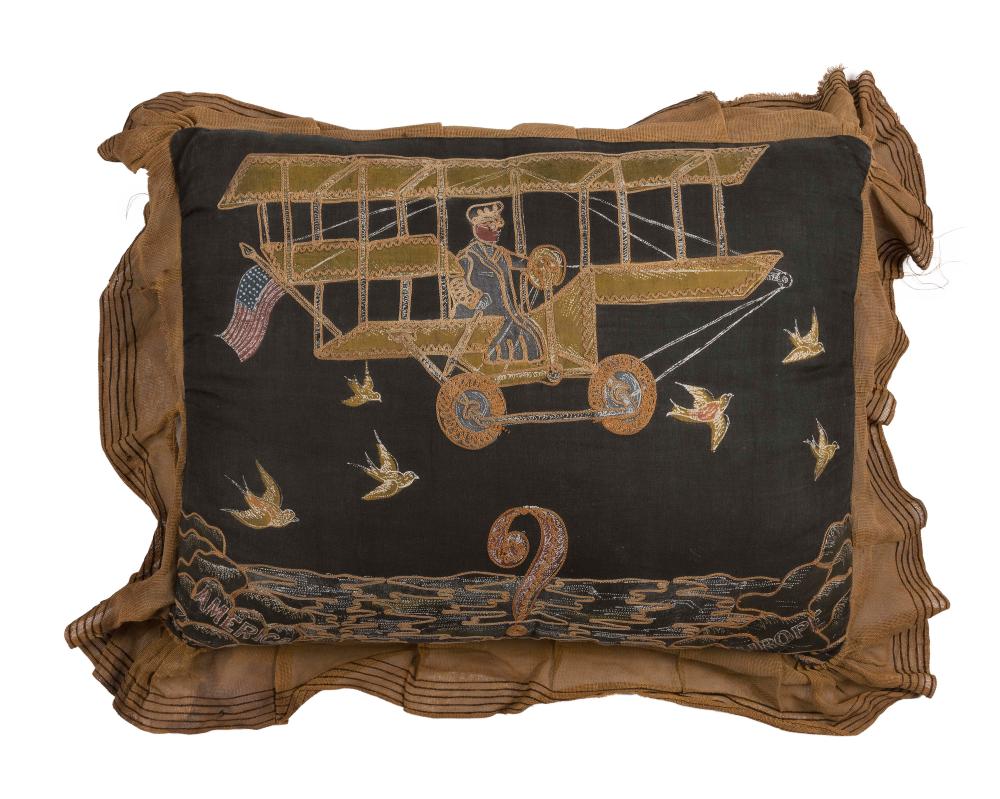 RARE FOLK ART PILLOW PERTAINING