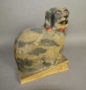 RARE FORM SEATED DOG GERMAN PI