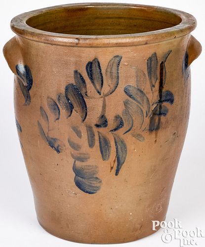 RARE FOUR-GALLON STONEWARE CROCK,