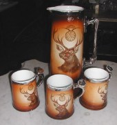 Rare Four-Piece Silver-Lustred