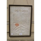 Rare framed antique 17th centu