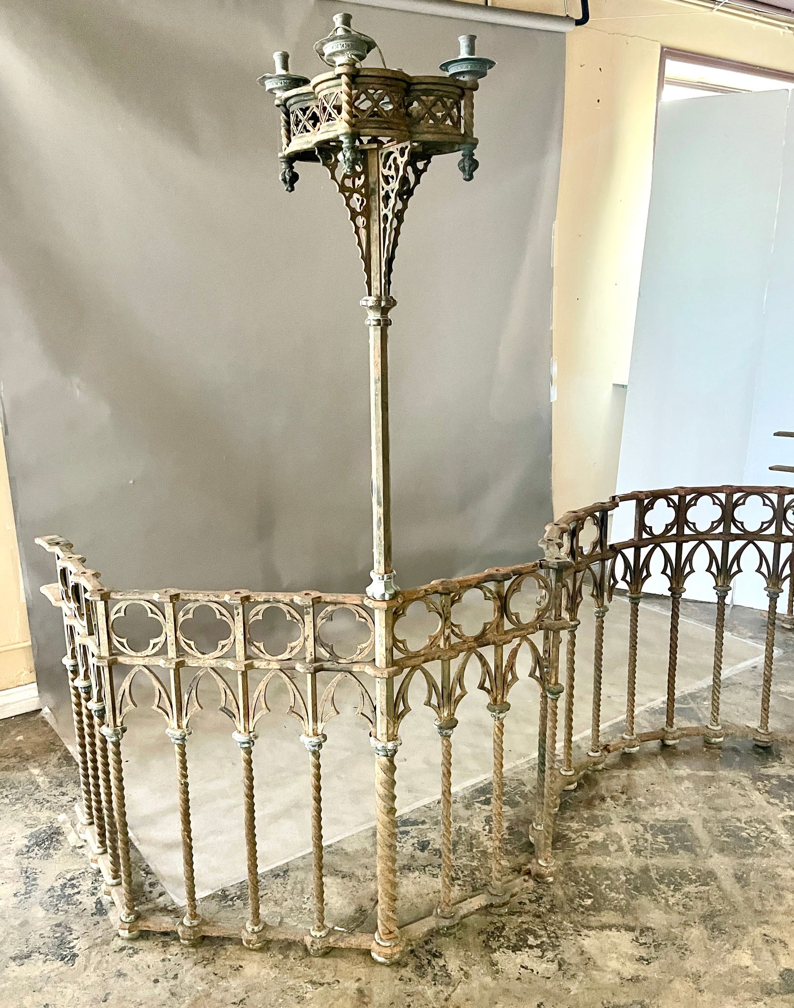 RARE FRENCH GOTHIC WROUGHT IRON