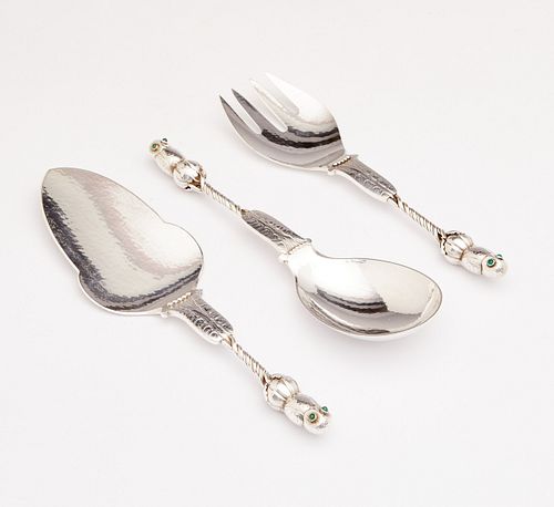 RARE GEORG JENSEN OWL SERVING