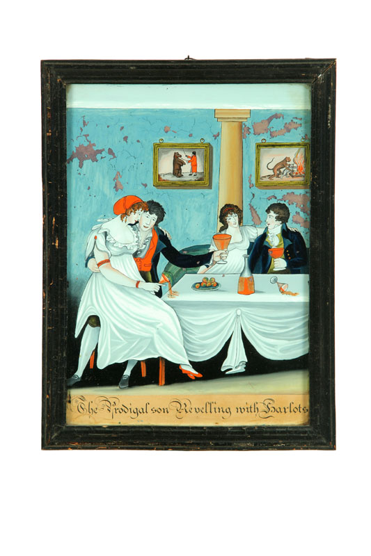 RARE ''GLASS PAINTING'' OF THE