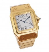 RARE GOLD CARTIER SANTOS 18K Y