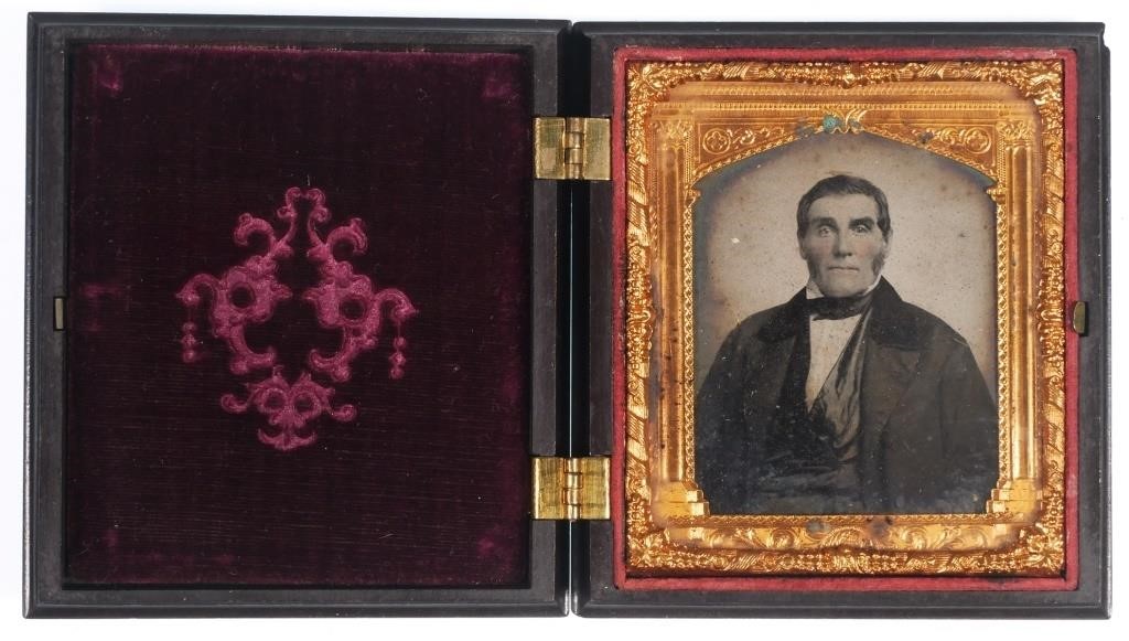 RARE GUTTA PERCHA TINTYPE CASE,