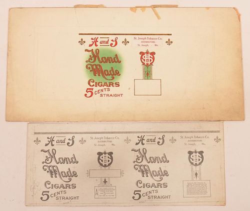 RARE "H AND S HANDMADE 5? CIGARS"