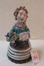 RARE H BERGER WIEN FIGURAL POT
