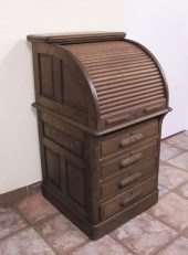 RARE HALF ROLL TOP LEDGER DESK