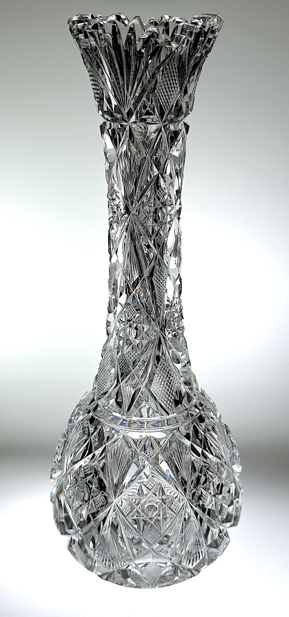 RARE HAWKES BRAZILIAN CUT GLASS 16"