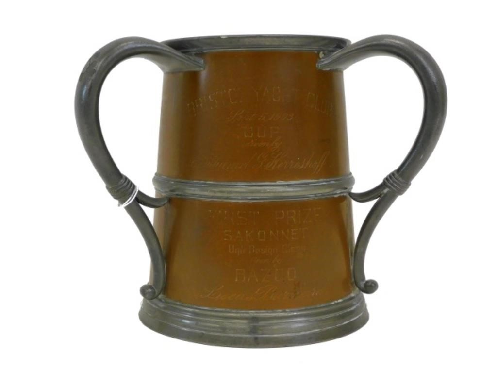 RARE HERRESHOFF YACHT TROPHY. DATED