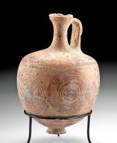 RARE HOLY LAND POTTERY JUG W/