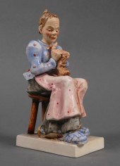 RARE HUMMEL OLD WOMAN KNITTING