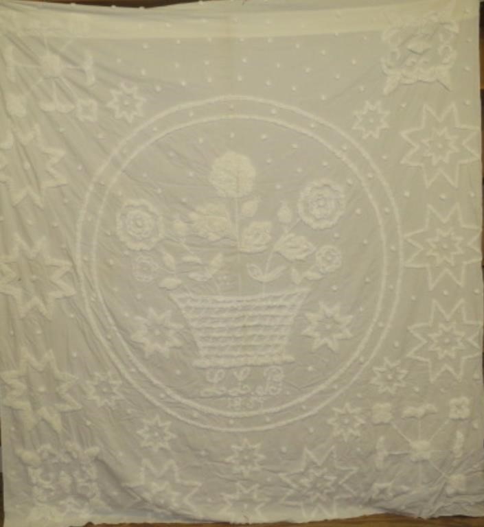 RARE INITIALED & DATED CHENILLE