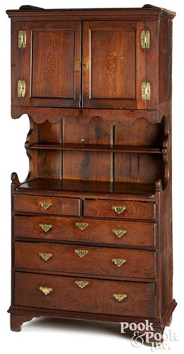 RARE INLAID QUEEN ANNE WALNUT