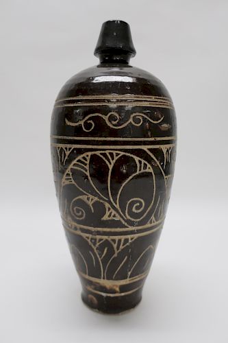 RARE INSCRIBED CIZHOU BLACK