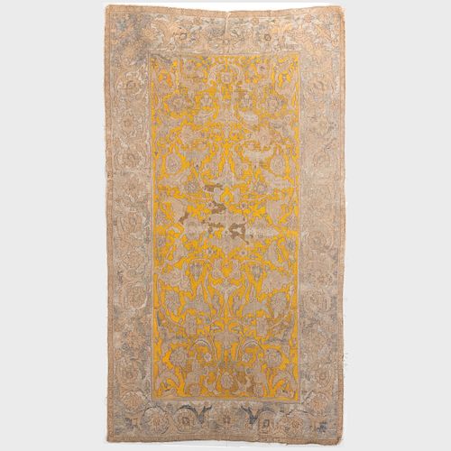 RARE ISFAHAN POLONAISE RUG, CENTRAL