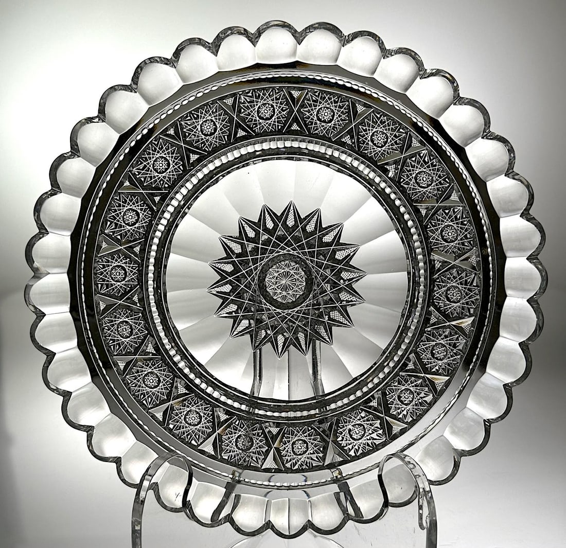 RARE JEWEL ABERDEEN CUT GLASS 7"
