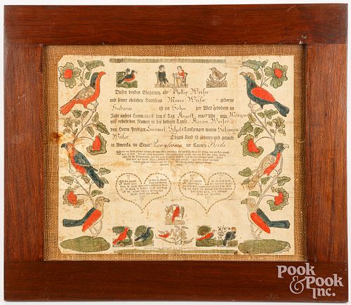 RARE JOHANN HERSCHBERGER FRAKTUR